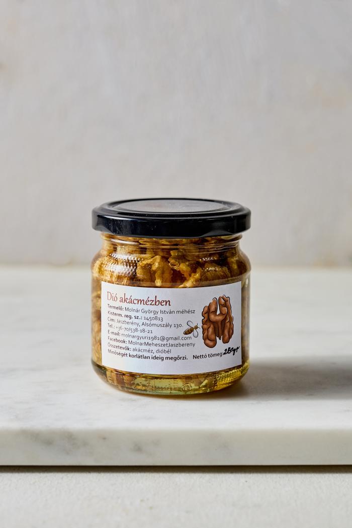 Molnár méhészet - Dió akácmézben 250 g